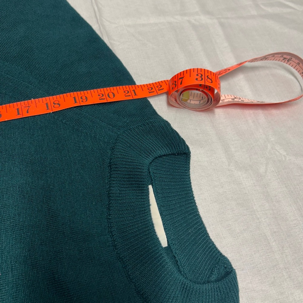 Vintage Pendleton 100% Virgin Wool Crewneck Sweater Teal Green size 40 - Picture 4 of 7